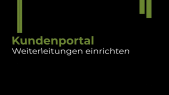 thumbnail of medium Kundenportal - Weiterleitungen einrichten